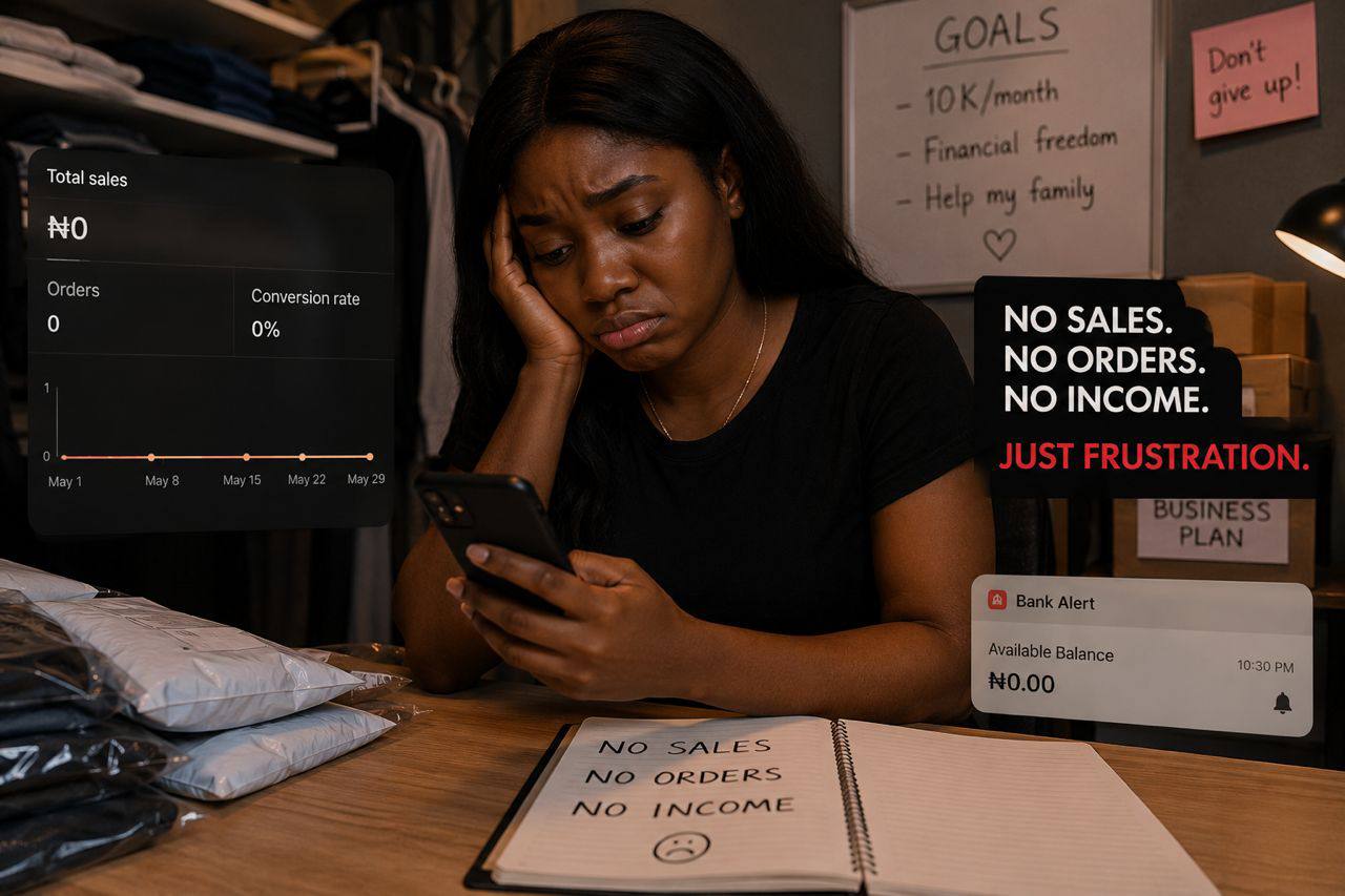TikTok post showing no sales